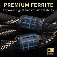 10 AWG 2Pack Audiophile Speaker Cable – Wire with Banana 8.20ft/2.5m