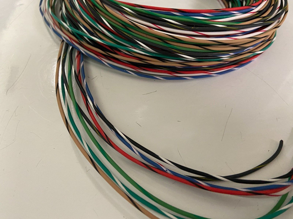 18 AWG TXL HIGH TEMP AUTOMOTIVE POWER WIRE 8 COLORS STRIPED 25 FT EA 200′ LOT A