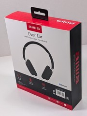 Aiwa Bluetooth Over-Ear Wireless Headphones w/ Adjustable Headband, 15H Playtime