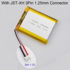 3.7V 2500mAh 9.25Wh Rechargeable Li Battery Lipo JST 3Pin NTC Thermistor 104050