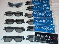 REAL D Passive 3D Glasses Adult Size Black Lot of 11 Pair