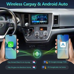 Carplay For 2015 2016-2018 Toyota Sienna Car Stereo Radio GPS Navi Android 15