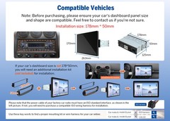 10.95″ Android 13 Car Stereo Head Unit Single DIN WiFi6 GPS Wireless CarPlay DSP