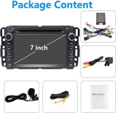 Car Radio Stereo DVD CD Carplay Navi For GMC Sierra Yukon Acadia 2007-2013