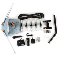 200 Miles Outdoor TV Antenna Motorized Amplified HD TV 1080P VHF/UHF 360° Rotor