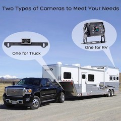 RV Backup Camera Plug and Play – No Delays 7 Inch HD 1080P Rear View Camera w…