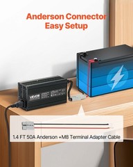 VEVOR 12V 20A Lithium Battery Charger 14.6V AC-DC LiFePO4 Smart Charger for RV