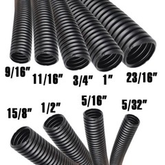 15&35Ft Corrugated Tubing Split Wire Loom Protect Conduit Auto Harness Wrap Lot