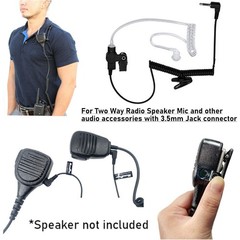 1/2 Set 3.5mm Listen Only Acoustic Tube Police Headset Earpiece For Motorola NEW