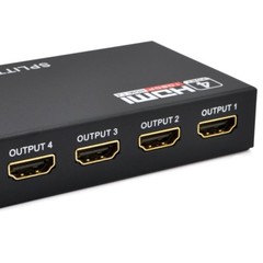 4 Port 1 x 4 HDMI Splitter AV HUB 1080P HD Amplifier HDTV Box + Power Supply US