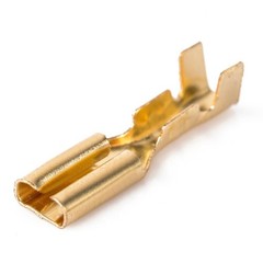 50PCS Non-insulated Female 2.8mm Spade Terminals Brass Crimp Wire Connectors US