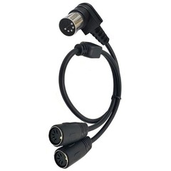 50cm MIDI DIN 5 PIN 1 Male Jack to 2 Female Plug Socket Y Splitter Adapter Cable