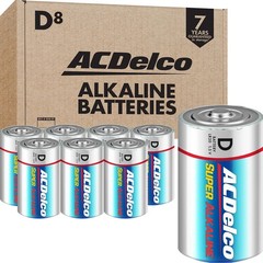 ACDelco Super Alkaline Maximum Power D Batteries for Home and Household Use