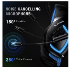 RUNMUS Gaming Headsets PS4, XBox, PS5,PC, Laptop, Mac. Noise Canceling Mic