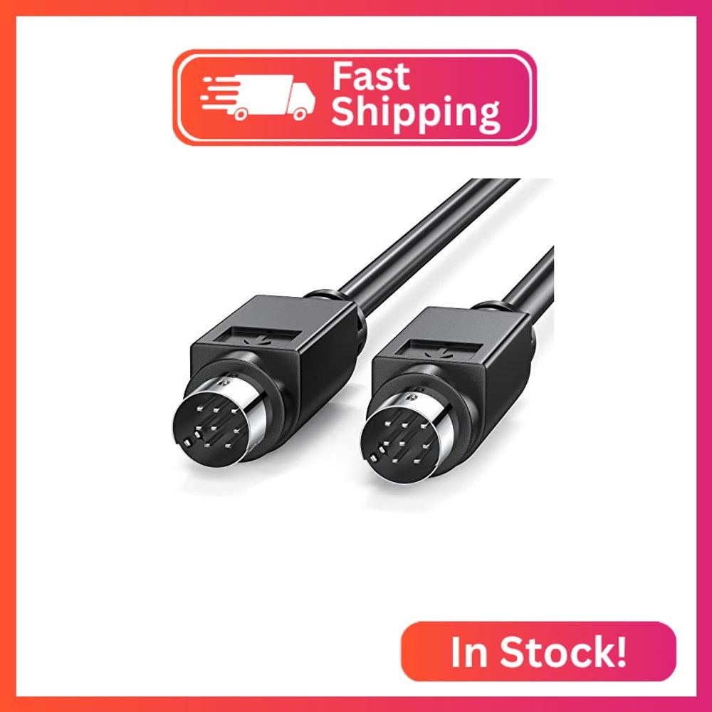 JUXINICE Mini DIN 8pin Male to Male Cable 6ft,Serial Cable,Premium Copper Wire P