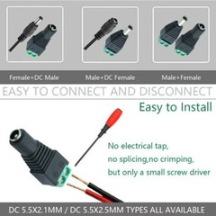 100PCS 12V DC Power Connector Power Jack Plug Adapter Barrel Connector for CCTV