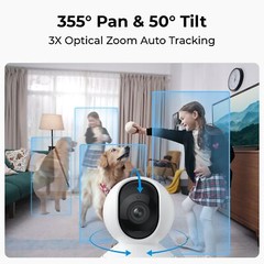 Reolink E1 Zoom 8MP Indoor Wi-Fi Security Camera Auto-Tracking Pan Tilt 3X Zoom