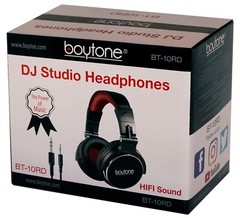 Boytone BT-10RD Wired Over Ear DJ Headphones, Studio Monitor & Stereo headphone