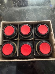 Switch push button KE-011 – ( AZ-5 STOP ) red USSR NEW! Lot 6pcs