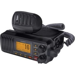 “25W Fixed Mount Marine VHF Radio with NOAA Weather Alert and Waterproof Design”