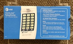 AT&T Trimline Corded Phone Single Line, 13 Number Memory, Lighted Keypad, NEW!