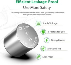 10 Pack 3V Lithium CR1/3N Batteries for Cameras and Electronic Devices
