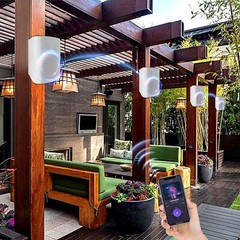 Herdio 4x 6.5″ 800W Outdoor Bluetooth Speakers Waterproof Wall Mount Speaker