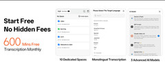 AI Voice Recorder Earbuds Real-Time Transcription ANC Meeting Notes | Silver