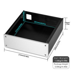 DIY Amplifier Aluminum Chassis Metal Case Enclosure for Headphone Amp/DAC/Preamp