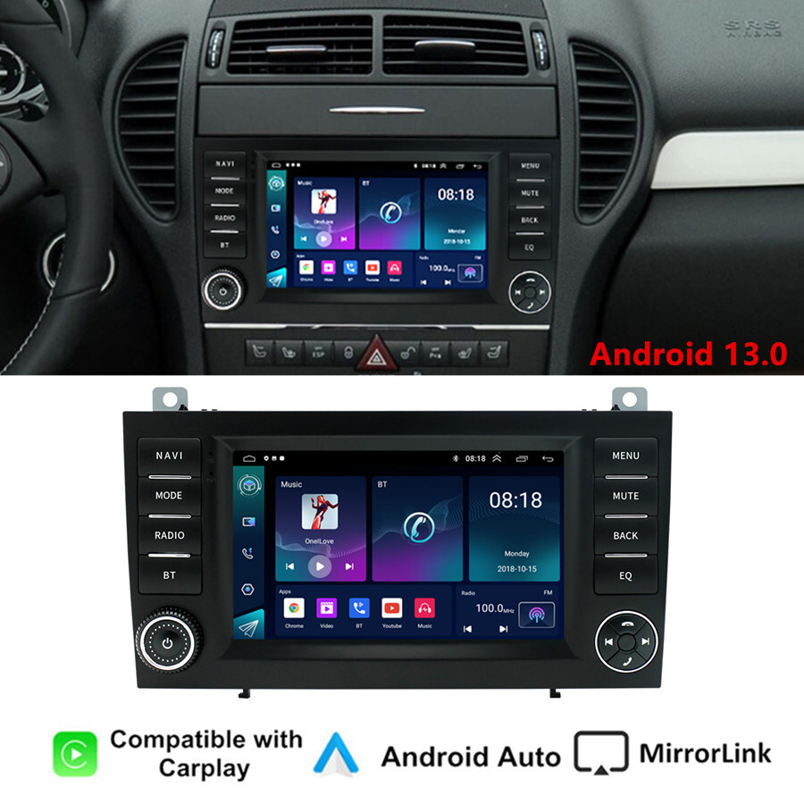 7″ Stereo Radio For Mercedes SLK200 SLK250 SLK300 SLK350 SLK55 R171 with Carplay