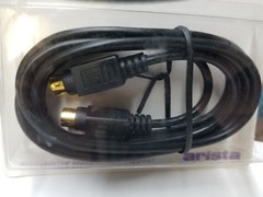 NEW ARISTA 6FT 6 FOOT S-VIDEO CABLE 4 PIN D.I.N W/ 24K GOLD CONNECTORS Q18