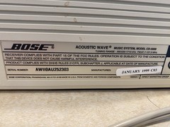 BOSE ACOUSTIC WAVE MUSIC SYSTEM CD-3000 AM FM CD, Battery Case, Remote, Works,
