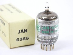 GE 6386 Vintage NOS Black Plate Disc Getter Audio Tube (several available)