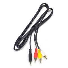 2.5mm Mini Stereo Aux Plug To 3 RCA Male Adapter AV Audio Video Cable 1.5m (US)