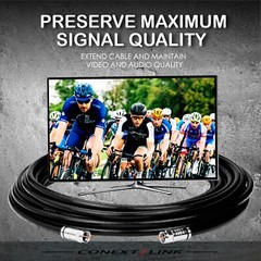 18 Ft RG6 Quad Shield Coaxial Cable F Connector 18 AWG 3GHZ 75 Ohm Sat TV