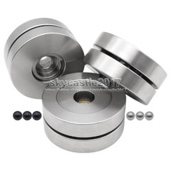 4pcs 46mm Stainless Steel Speaker Spike Pad Ball Shockproof Isolation Stand Feet