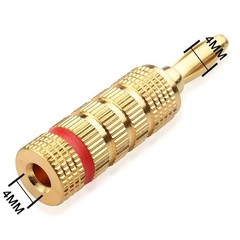 8PCS 24k Gold Plated Speaker Banana Plugs-Closed Screw Type HIFI audio Cable