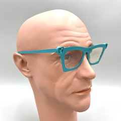 Polaroid 3-D Glasses Model 727 Vintage 1950s 3D Movie Viewer Blue Horn Rim Frame