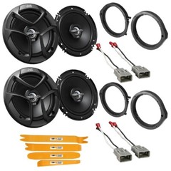 JVC CSJ620 300W Front Door /Rear Deck Speakers kit for 2006-2021 Honda Civic