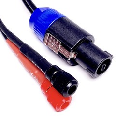 CNCESS CESS-089 Speakon Plug to Female Banana Jack Speaker 6 inches, Blue