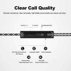 S760 Wired Sports Earbuds 3.5mm In-Ear Headphones Mic Super Bass Ear Hook
