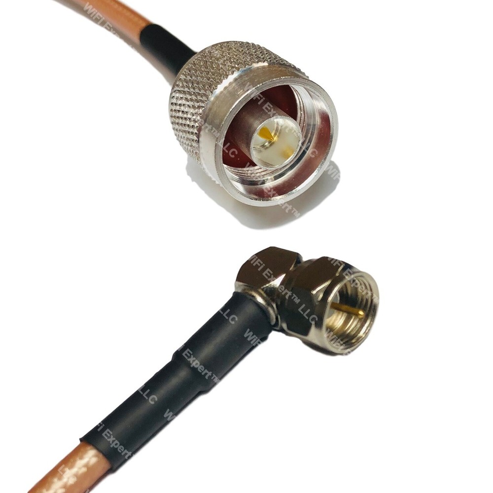 RG400 N MALE to F MALE ANGLE RF Cable FAST-SHIP LOT