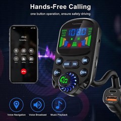 Car Bluetooth FM Transmitter Radio MP3 Wireless Adapter Hands-Free 3Port Charger