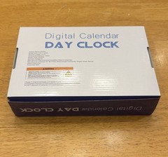Digital Calendar Day Clock 20 Alarms 18 Languages RoHS LCD 7in DC824 3V Indoor