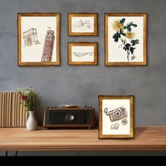 Golden State Art, 8×10 Picture Frame Rustic Brown, Solid Wood 8×10, 1 Pack