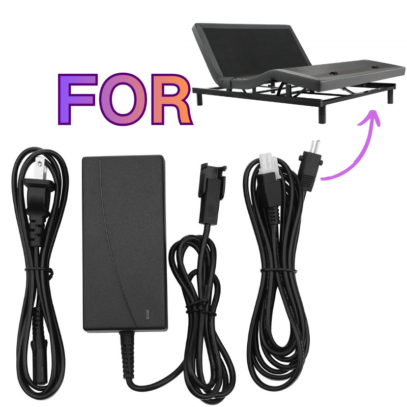 Adjustable Bed Base Power Supply Power Cord for Smart Motion 1.0, 2.0