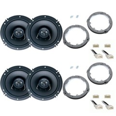 4) 6.5″ 300W Front/Rear Door Speakers & 12″ Subwoofer for 2013-UP Ford Vehicles