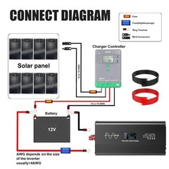 Car Pure Sine Wave 5000W/10000W Power Inverter DC 12v to AC 110V-120V Converter