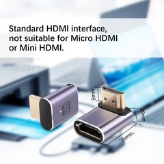 PNGKNYOCN 90 Degree HDMI Adapter 8K，2 Pack Right Angle 48Gbps HDMI 2.1 Male t…