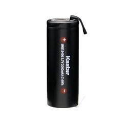 Kastar 2-Pack 18500 3.7V 2000mAh Rechargeable Batteries with Tabs